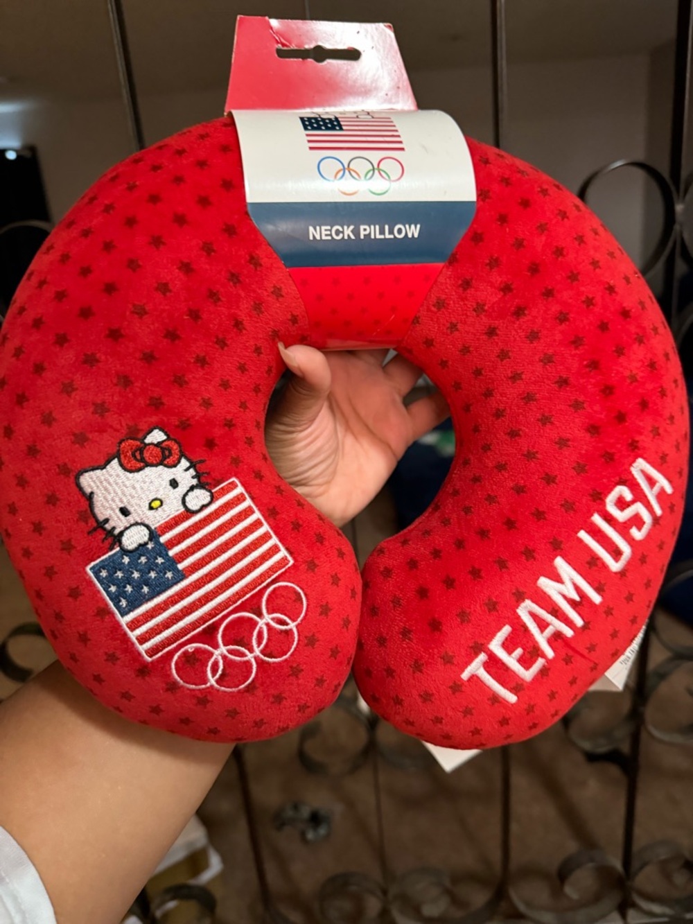 Hello Kitty Red Team USA Kids Travel Neck Pillow